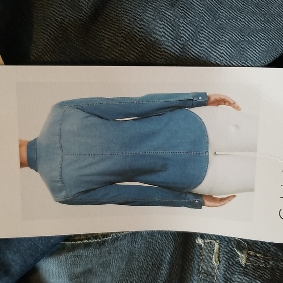 Calvin Klein denim blouse - Picture 3 of 15